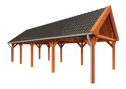 Buitenverblijf Zadeldak XL 1110x440x425cm (bxdxh)