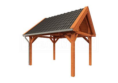 Buitenverblijf Zadeldak XL 415x380x395cm (bxdxh)