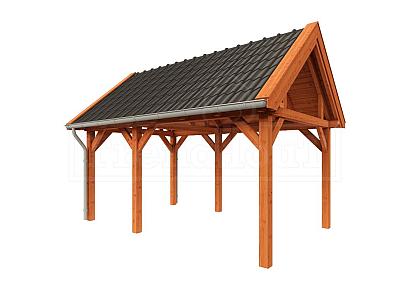 Buitenverblijf Zadeldak XL 525x380x395cm (bxdxh)