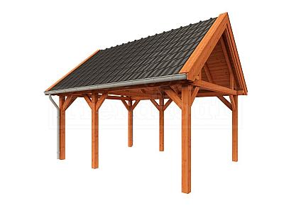 Buitenverblijf Zadeldak XL 525x440x425cm (bxdxh)