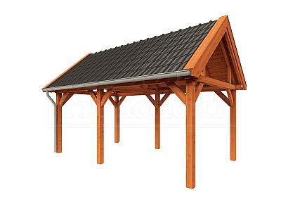 Buitenverblijf Zadeldak XL 585x380x395cm (bxdxh)