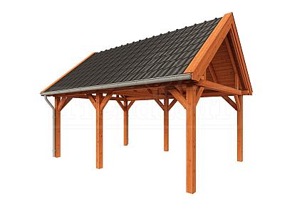 Buitenverblijf Zadeldak XL 585x440x425cm (bxdxh)