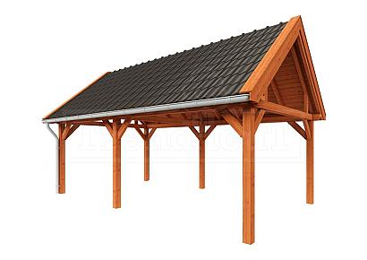 Buitenverblijf Zadeldak XL 700x440x425cm (bxdxh)