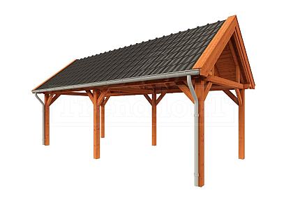 Buitenverblijf Zadeldak XL 770x380x395cm (bxdxh)