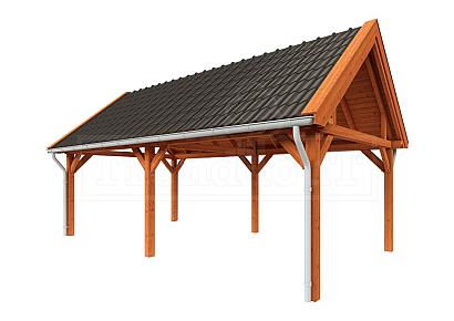 Buitenverblijf Zadeldak XL 770x440x425cm (bxdxh)