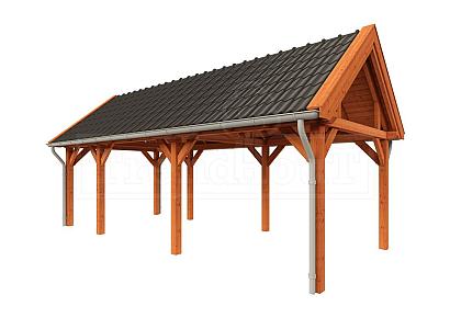 Buitenverblijf Zadeldak XL 815x380x395cm (bxdxh)
