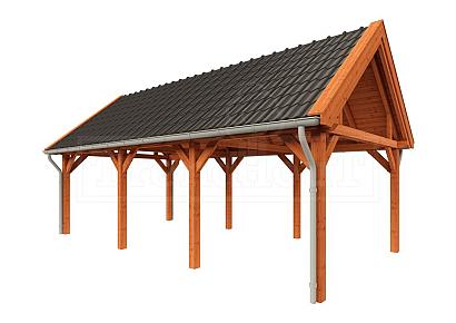 Buitenverblijf Zadeldak XL 820x440x425cm (bxdxh)