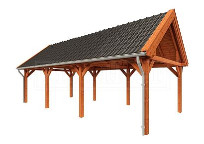 Buitenverblijf Zadeldak XL 926x440x425cm (bxdxh)