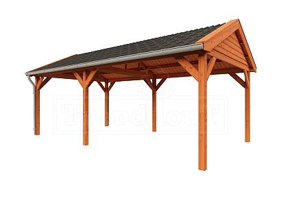 Zadeldak Betula 680x415x335cm (bxdxh)