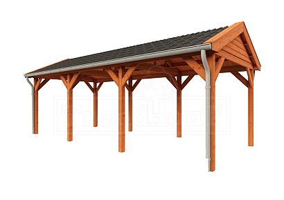 Zadeldak Betula 750x350x315cm (bxdxh)