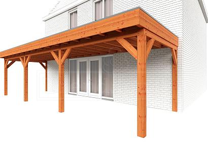 Aanbouwveranda Ancona 900x330x260cm (bxdxh)