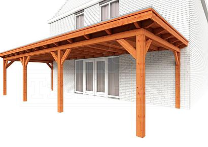 Aanbouwveranda Lucca 955x390x260cm (bxdxh)