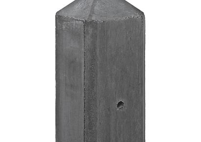 Beton eindpaal Schelde 8,5x8,5x180cm antraciet glad met diamantkop