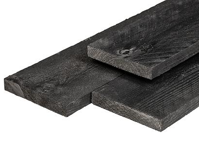 Vuren steigerhout KD 18% gedroogd 2,9x18x500cm zwart