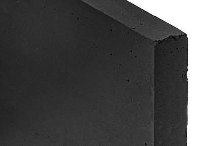 Onderplaat 3.5x24x200cm glad antraciet gecoat voor betonpaal