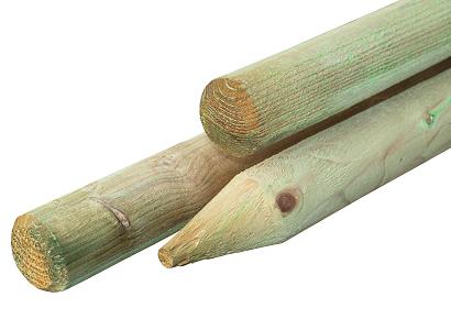 Gefreesde paal groen 250x6cm G/G
