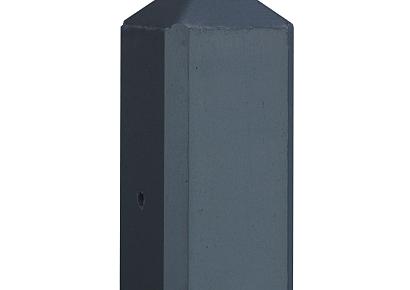 Beton eindpaal Schelde 8,5x8,5x180cm antraciet gecoat glad met diamantkop