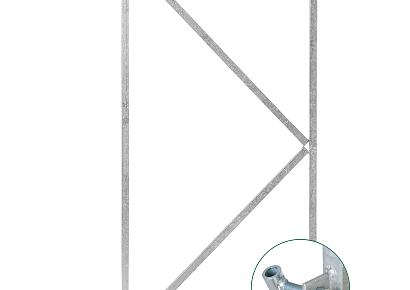 IJzeren deurframe 155x100cm gegalv verstelbaar scharnier 2 ogen