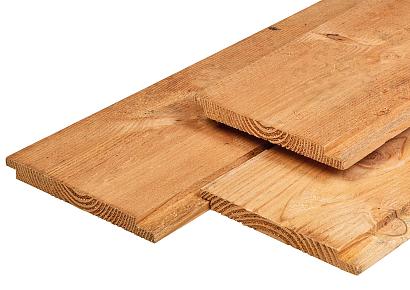 Douglas dubbel lip profiel 1,8x19,0x400cm zwart geïmpregneerd