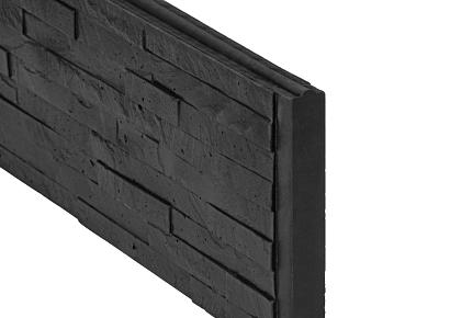 Leisteenmotiefplaat 4,8x26x184cm antraciet gecoat met mes en groef