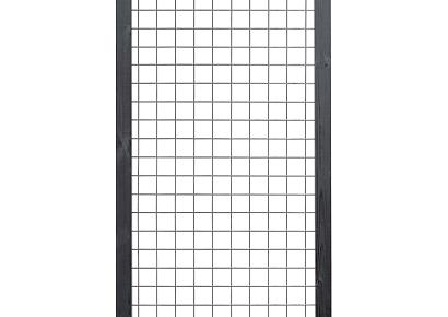 Gaaselement 180x90cm zwart gesporten geimp + houten kader 4,5x7cm mw 7,5x7,5cm