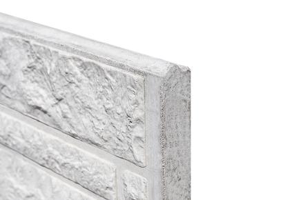 Rotsmotief vulplaat 20x4,8x184cm wit/grijs met mes en groef