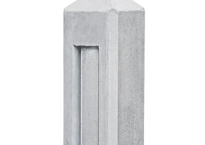 Beton T-paal Hunze 10x10x145cm wit/grijs diamantkop voor 2x glad of motiefplaat