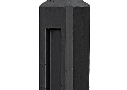 Beton T-paal Hunze 10x10x145cm antraciet gecoat diamantkop voor 2x glad of motiefplaat