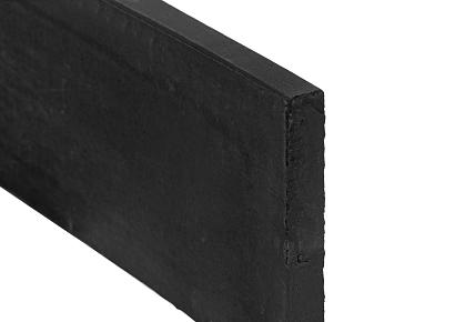 Onderplaat 3,5x24x180cm glad antraciet gecoat voor sleufpaal