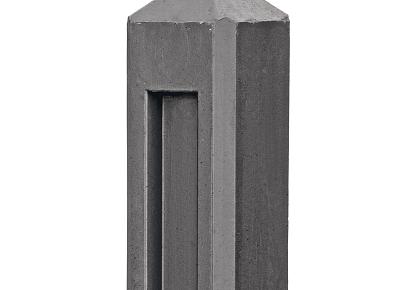 Beton T-paal Hunze 10x10x145cm antraciet diamantkop voor 2x glad of motiefplaat