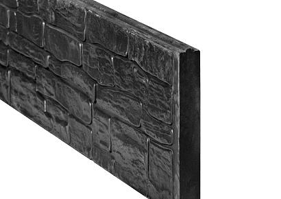 Nostalgie motiefplaat 4,8x26x184cm antraciet gecoat met mes en groef
