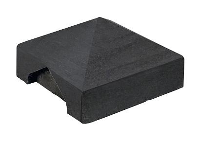 Beton afdekpet 14x14x5cm T-model antraciet gecoat met diamantkop