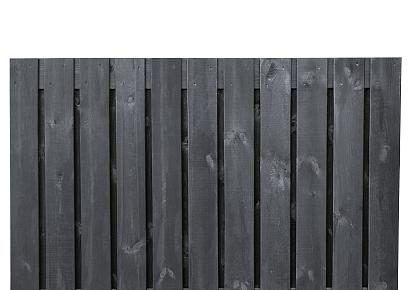 Tuinscherm Stuttgart 130x180cm recht geimp zwart 21pl