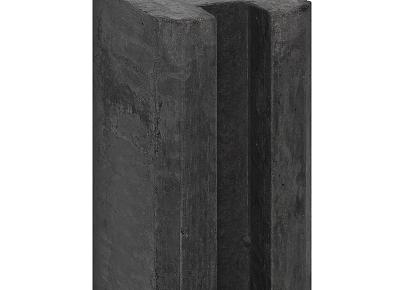 Beton tussenpaal Reest sleufpaal antraciet 11.5x11.5x244cm met kabeldoorvoer