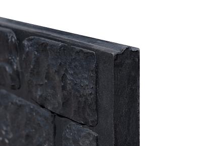 Romeins rotsmotiefplaat 4,8x26x184cm antraciet gecoat met mes en groef