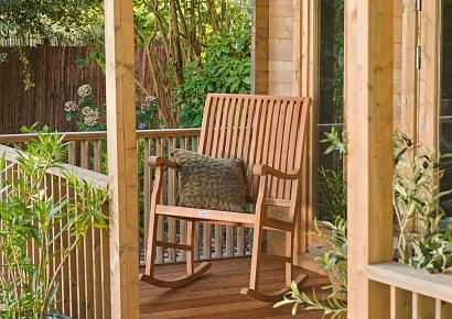 Schommelstoel 117x89x93 teak