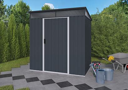 Metalen berging Emerald 148x199x199cm enkele deur