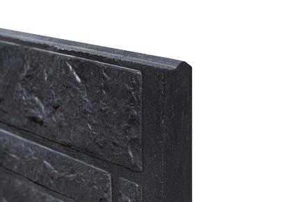 Rotsmotief vulplaat 4,8x20x184cm antraciet gecoat met mes en groef