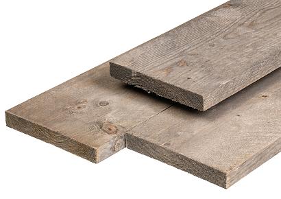 Vuren steigerhout KD 18% gedroogd 2,9x19x400cm zilvergrijs