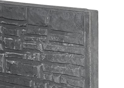 Rustico motiefplaat 4.8x36x184cm antraciet met mes en groef