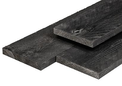 Douglas fijnbezaagde tuinplank, zwart gedompeld 1,6x180x14