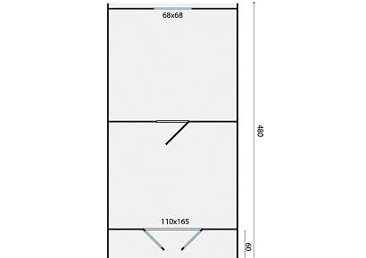 Pod camping / office double (dubbele ruimte) 480x240x230cm