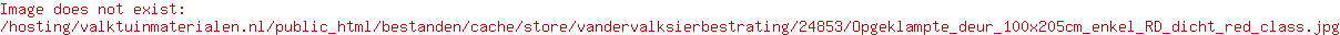 Opgeklampte deur 100x205cm enkel RD dicht red class