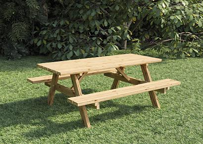 Picknicktafel Basis 180x155x74cm vuren