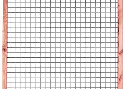 Gaaselement 180x180cm douglas + houten kader 4,5x7cm mw 7,5x7,5cm