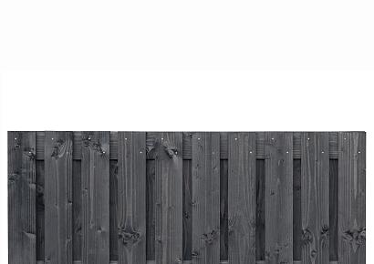Tuinscherm Marlies 90x180cm recht fijnbezaagd zwart douglas 21pl