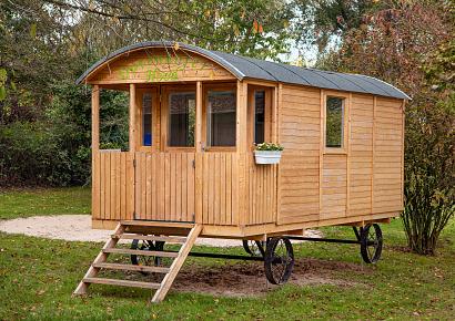 Zigeunerwagen 500cm incl. Veranda Kathy met vooringang excl. Onderstel
