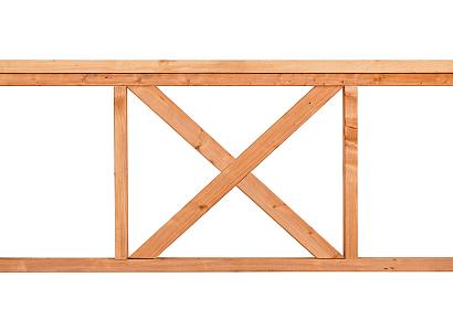 Kruishekwerk 200x75cm incl. afdeklat red class
