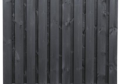 Tuinscherm Stuttgart 180x180cm recht geimp zwart 21pl