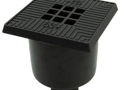 Drain afvoerput 20x20cm zwart